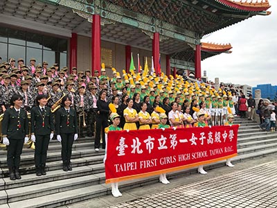 北一女中樂儀隊表演 中正紀念堂